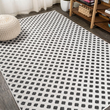 Rabat High-low Pile Mini-diamond Trellis Area Rug